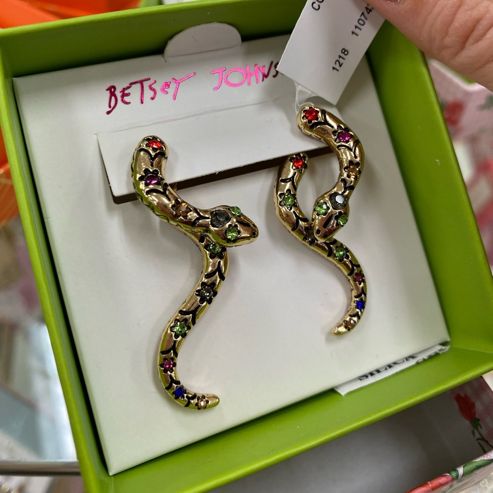 Betsy Johnson Snake Earrings